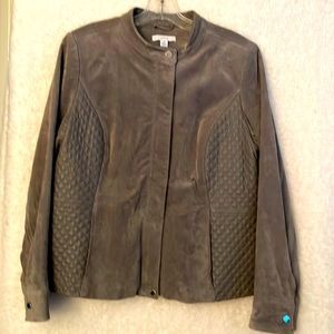IsaacMizrahiLive!  Size 12. Grey Suede Jacket